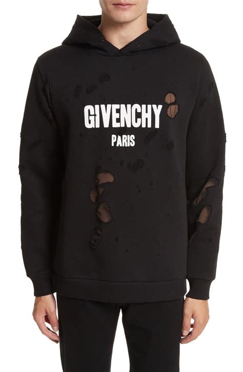 distressed hoodie givenchy black and red|reversible givenchy black hoodie.